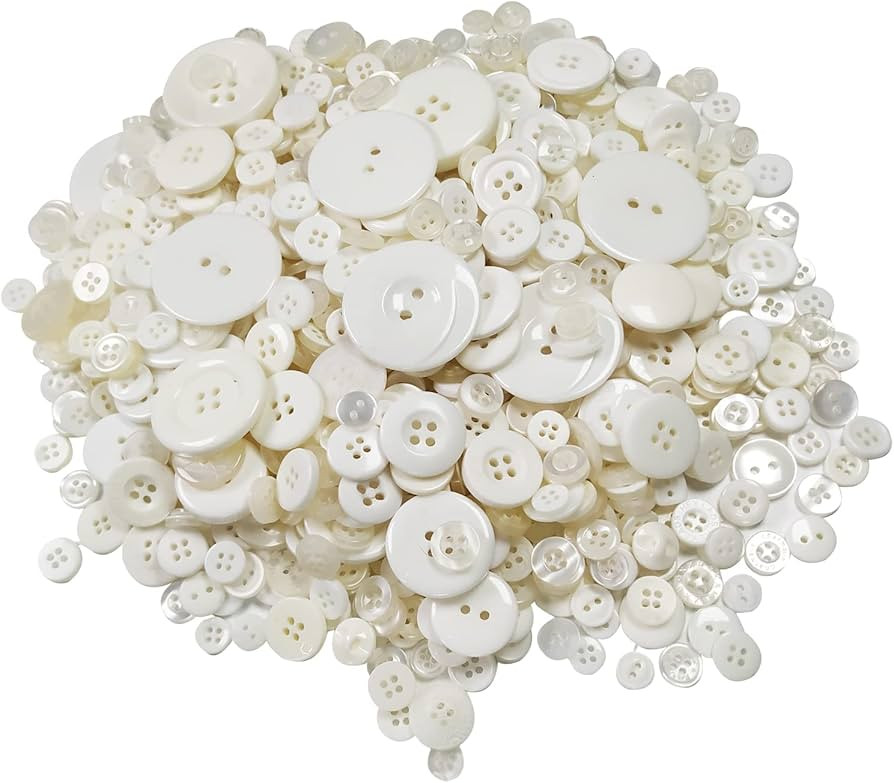 600-700 pcs Round Resin Buttons Assorted Sizes for Crafts Sewing DIY Manual Button Painting DIY H... | Amazon (US)