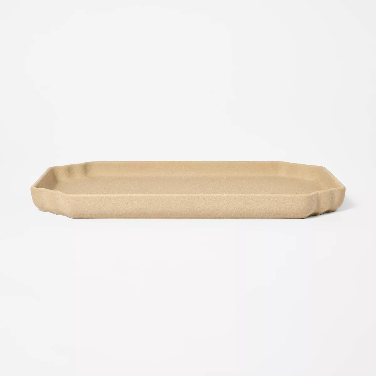 Ceramic Sandy Glaze Tray - Threshold™ designed with Studio McGee: Oblong Decorative Centerpiece... | Target