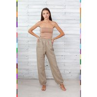 Summer Women Pants. Straight Bright Linen Trousers. Natural 100% Pure | Italy | Etsy (US)