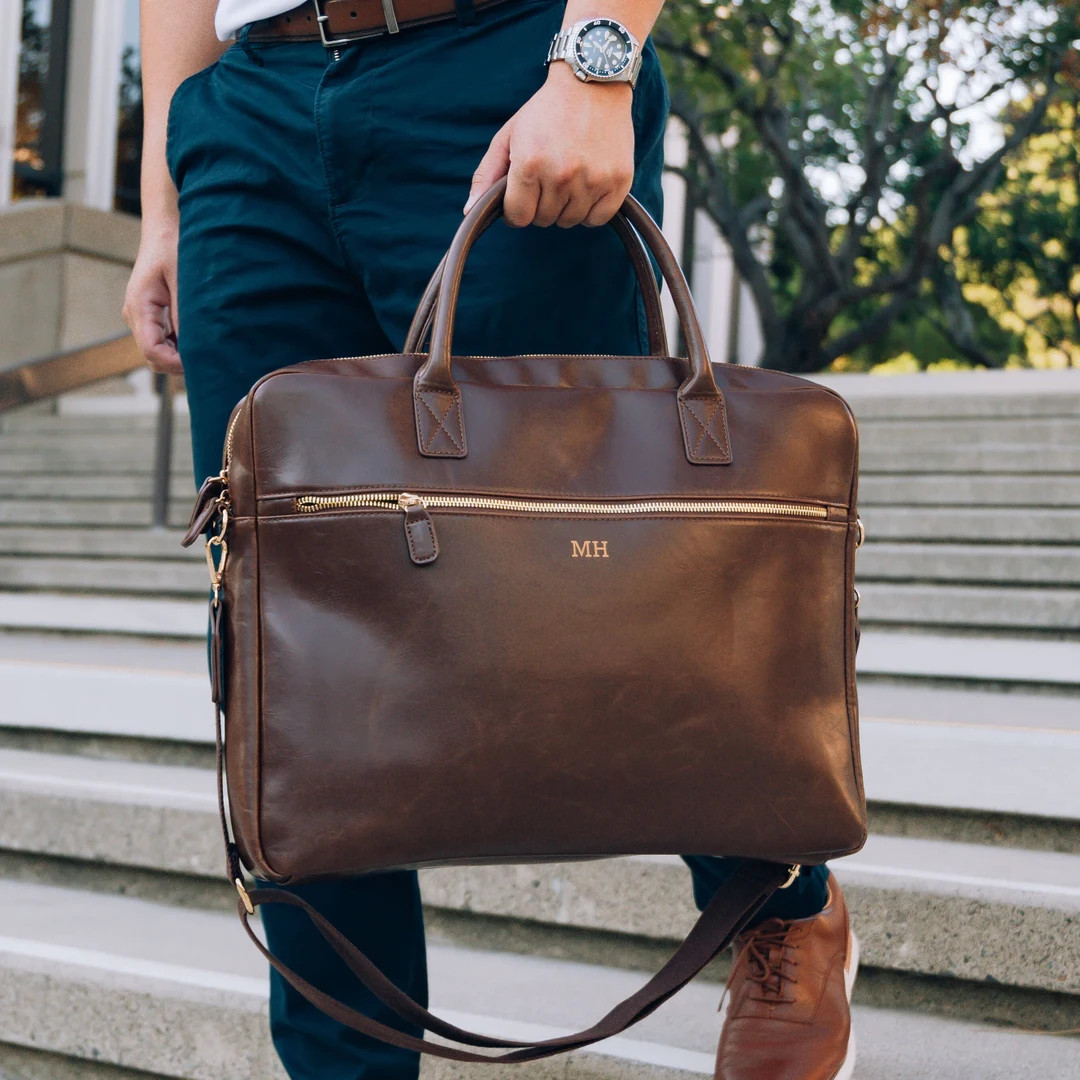 Laptop Messenger Bag Leather Laptop Bags for Men, Custom Laptop Bags, Personalized Laptop Bags, L... | Etsy (US)