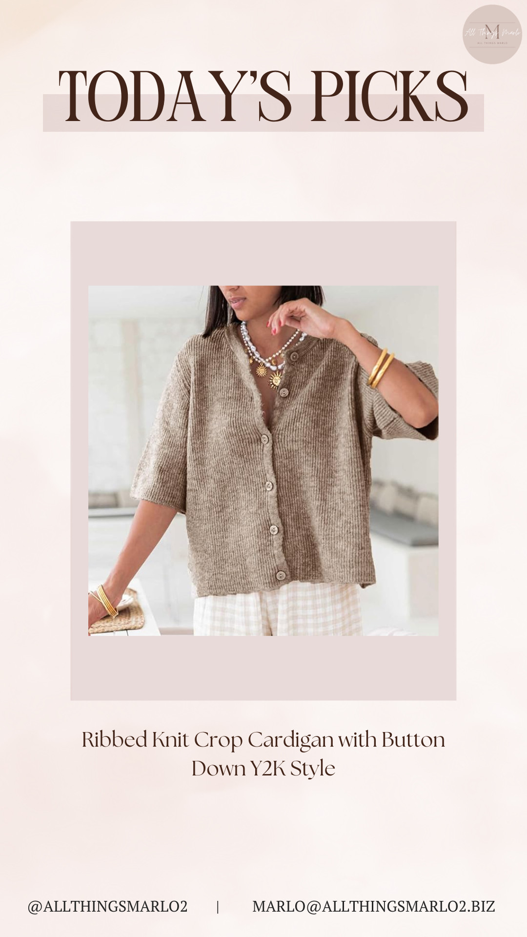 Ribbed Knit Crop Cardigan with Button Down Y2K Style 

 #LTKSeasonal #LTKWorkwear #LTKTravel