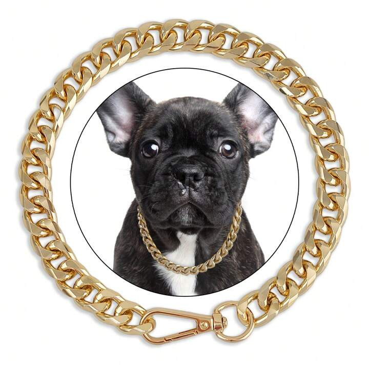 Dog O Chain Necklace, Metallic Link Chain, Personalized Punk Style Necklace For Dogs & Cats, Fashion Pet Accessory | SHEIN