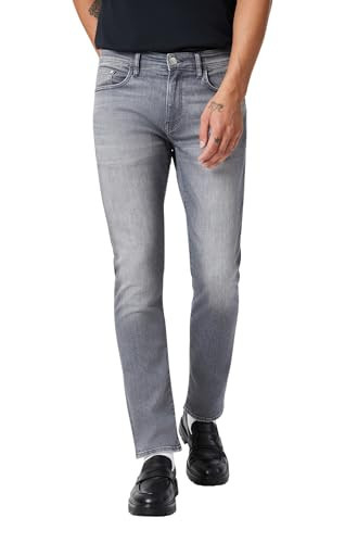 Mavi Marcus Men's Slim Straight Jeans, Mid Rise Jeans for Men, Sustainable, Mid Grey Feather Blue, 36 x 34 | Amazon (US)