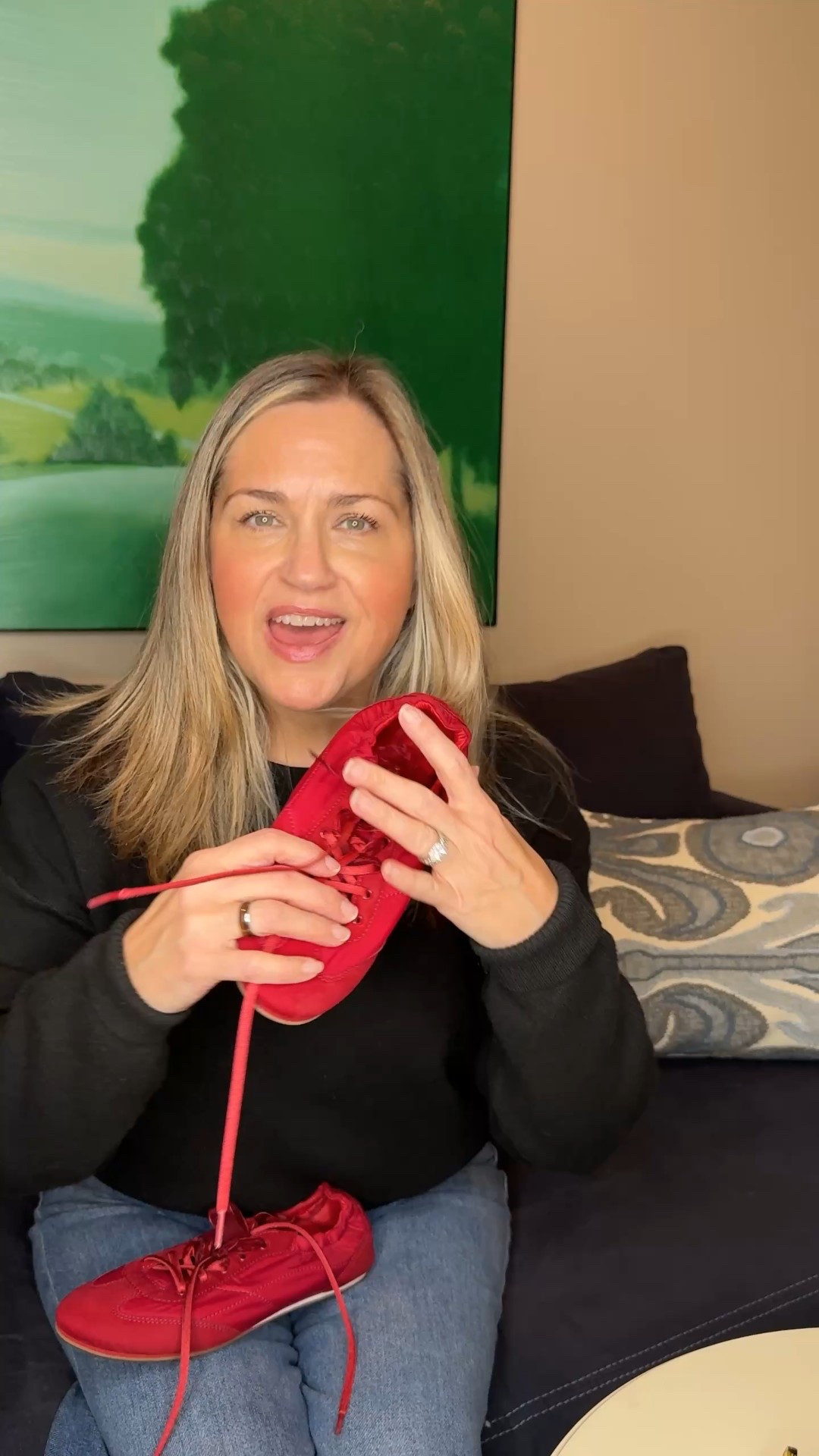 Absolutely obsessed with a low profile sneakers and these ballet Style sneakers do not disappoint. They come in several colors, but I thought the red was so fun. They are comfortable and would also make a great gift! 

#LTKGiftGuide #LTKmomlife #LTKHoliday