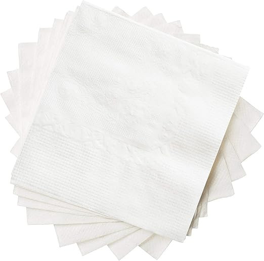 GUSTO [500 Count - 4.5 x 4.5 Folded] White Beverage Napkins - 1-Ply Bulk Cocktail Napkins, Restau... | Amazon (US)