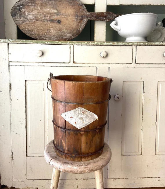 Vintage Ice Cream Bucket | Etsy | Etsy (US)