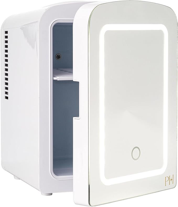 Paris Hilton Mini Refrigerator and Personal Beauty Fridge, Mirrored Door with Dimmable LED Light,... | Amazon (US)