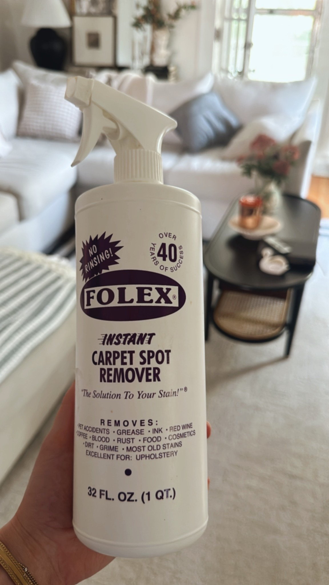 if you have light colored furniture and rugs, this is your best friend!!! this stuff is my secret weapon for removing stains on rugs, furniture, and even some clothing items! 

#LTKFamily #LTKKids #LTKHome