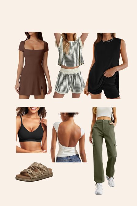 Recent Amazon finds! Affordable fashion- outfit inspo- neutral style- cargo pants- curvy approved! Activewear dress 

#LTKFindsUnder50 #LTKFindsUnder100 #LTKStyleTip