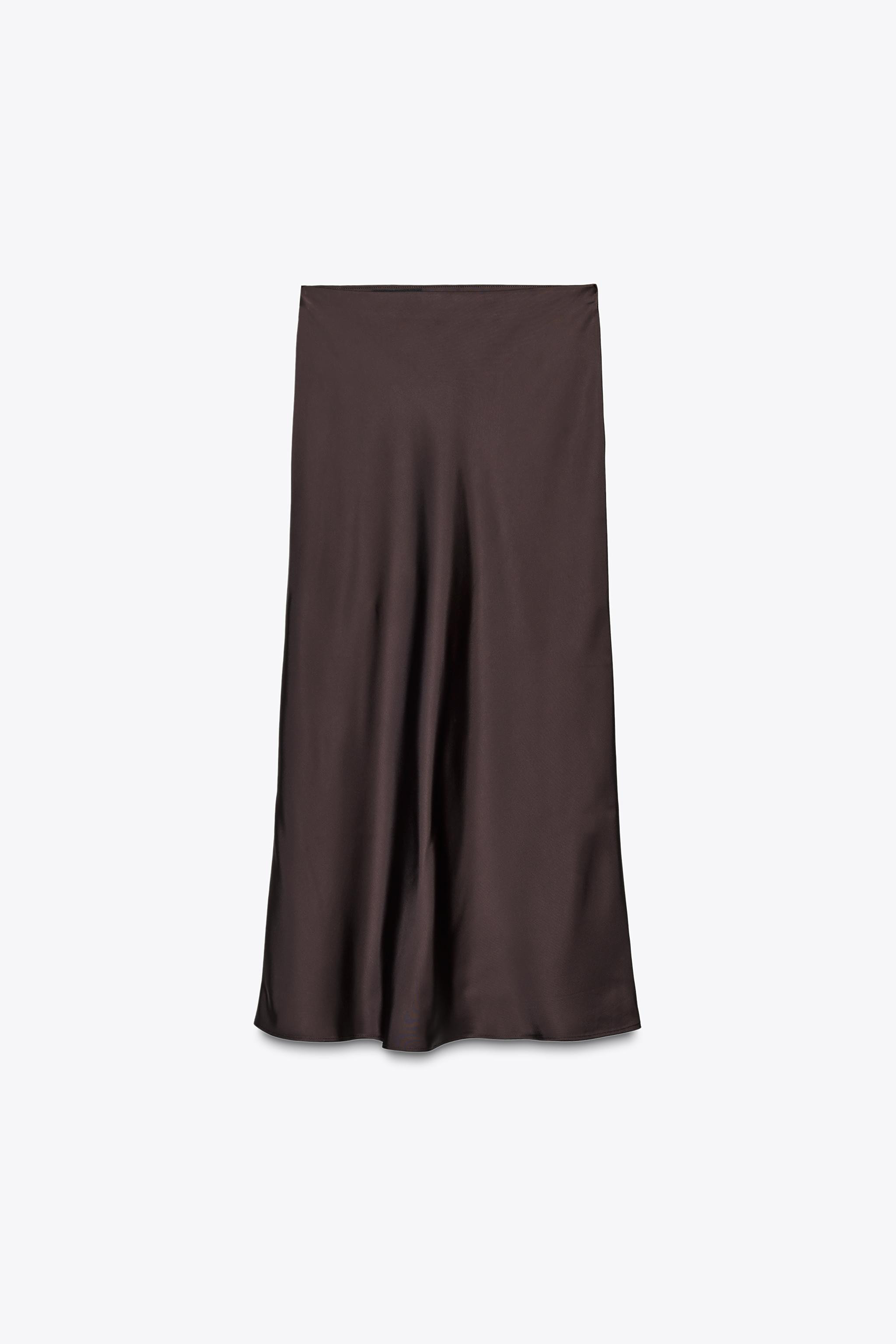 SATIN MIDI SKIRT | Zara UK