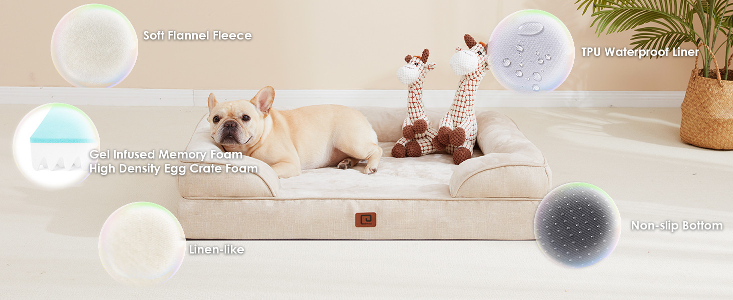 EHEYCIGA Orthopedic Dog Beds for Extra Large Dogs, Waterproof Memory Foam XL Dog Bed with Sides, ... | Amazon (US)