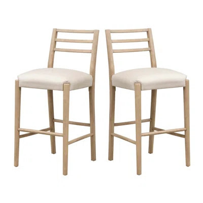 Set of 2 Velvet Upholstered Stools with Backrest, Footrest, and Golden Frame for Elegant Kitchen and Dining Areas | Wayfair North America