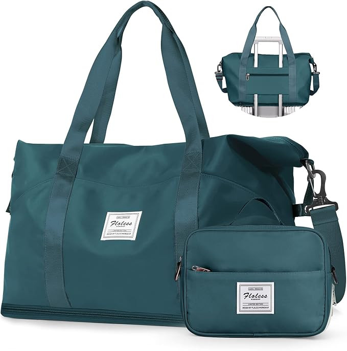 Travel Bag,Waterproof Duffel Gym Tote Bag with Fanny Pack,Weekender Carry On Overnight Bags for W... | Amazon (US)