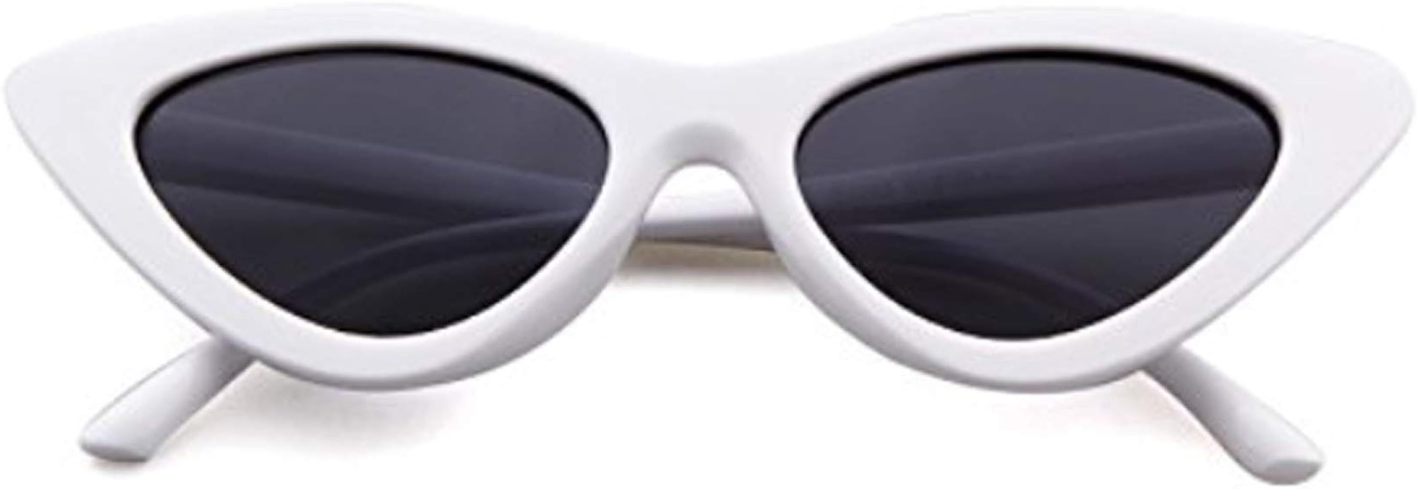 Retro Vintage Narrow Cat Eye Sunglasses for kids Clout Goggles Plastic Frame | Amazon (US)