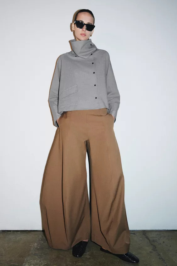 VOLUME WIDE LEG PANTS ZW COLLECTION | Zara US