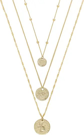 Set of 3 Coin Pendant Necklaces | Nordstrom