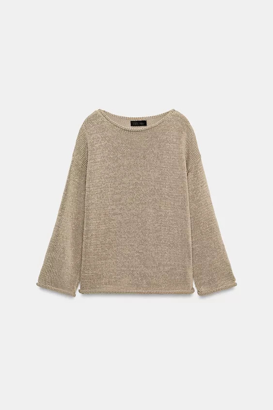 KNIT BOAT NECK JUMPER | Zara US