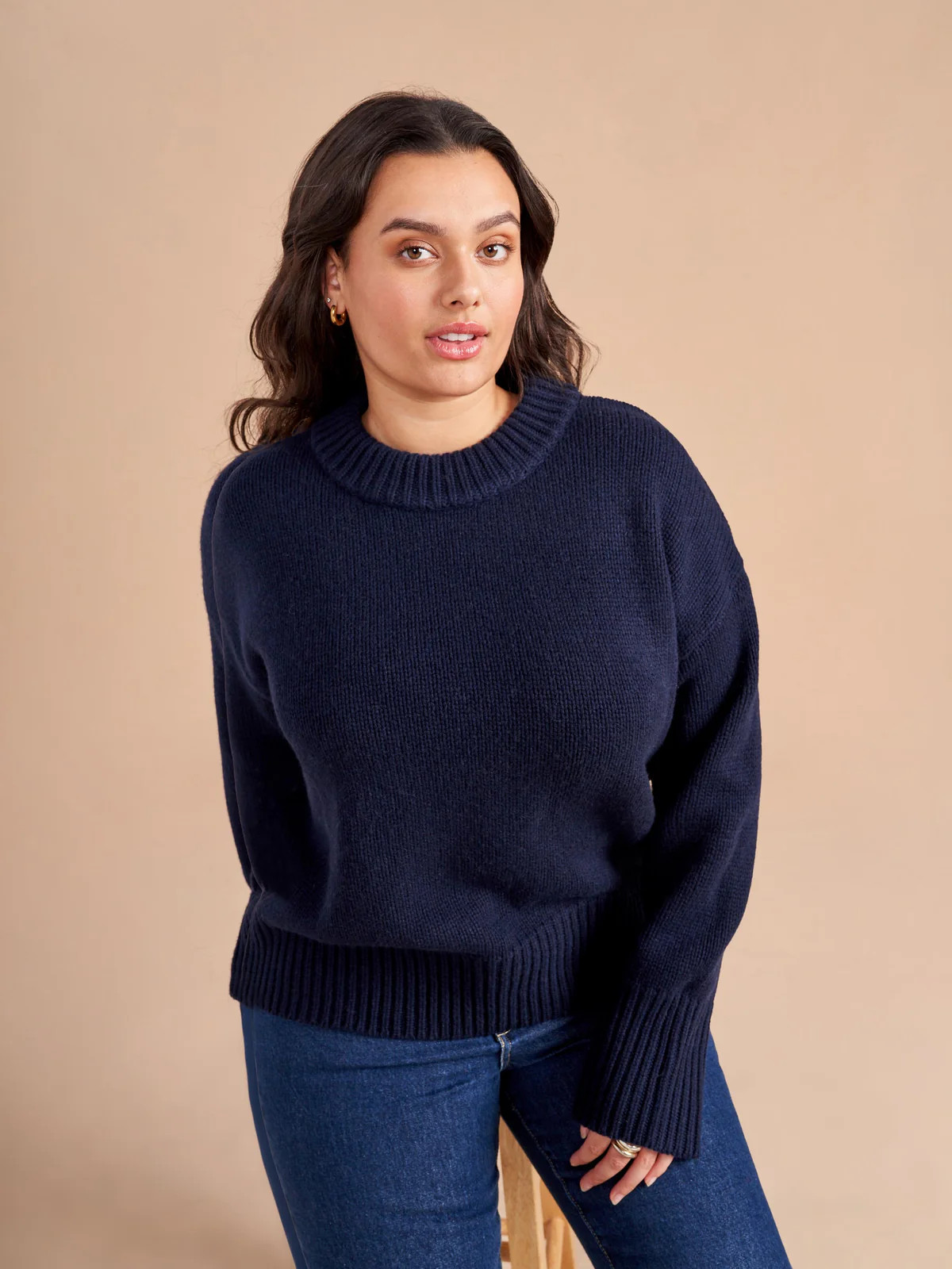 Solid Marin Sweater Navy  | La Ligne NYC | La Ligne