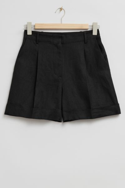 Elegante Leinenshorts mit weitem Bein | H&M (DE, AT, CH, NL, FI)