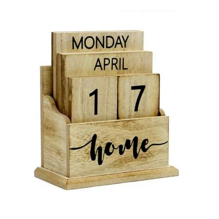 [CLEARANCE PRICE]Desk Calendar Block Home Office Decor Reusable Durable Desktop Decoration | Walmart (US)