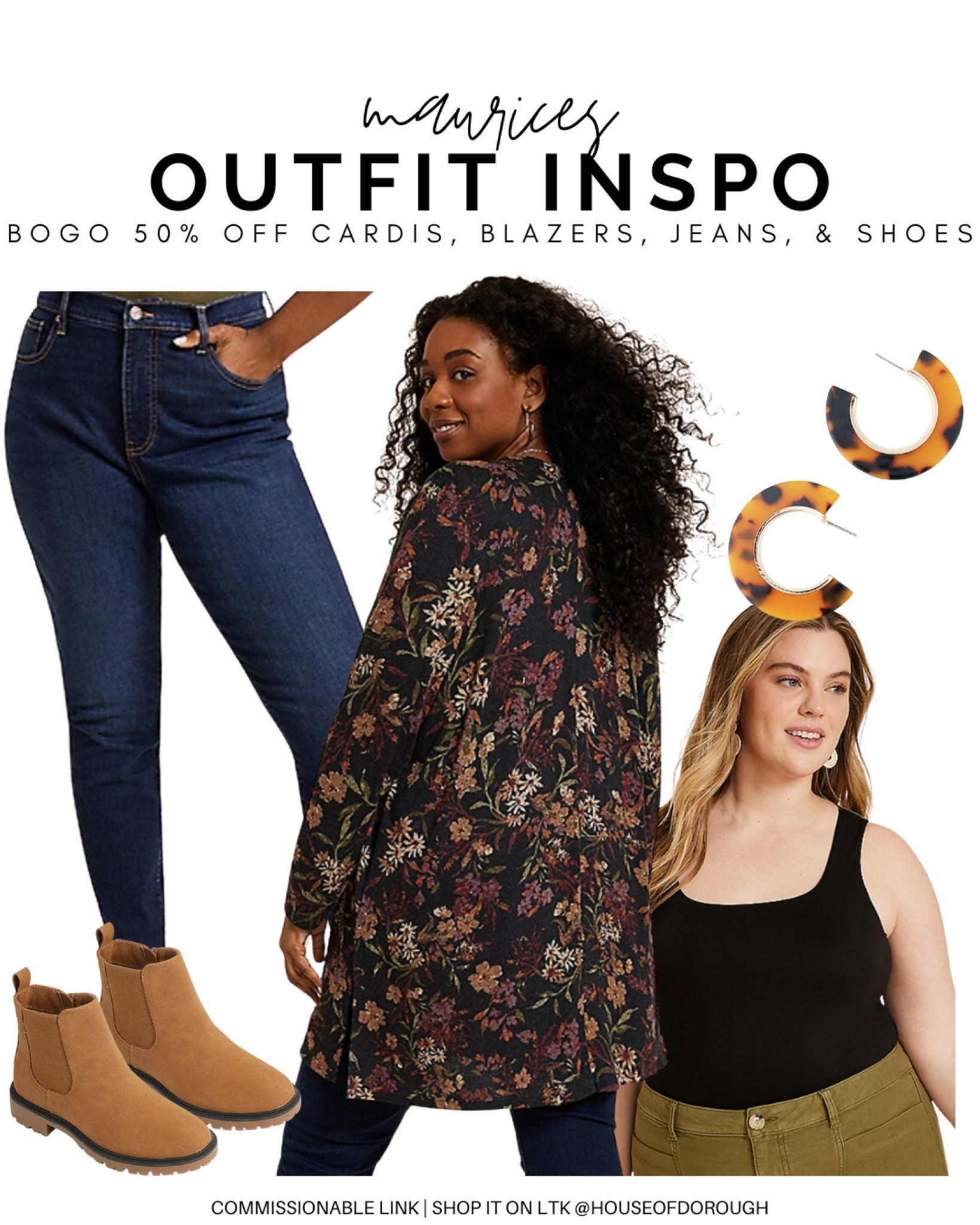 SALE ALERT! 

maurices is having a BOGO 50% off sale on cardigans,  blazers, jeans, and shoes right now that are perfect for transitioning from summer to fall! 

#LTKSeasonal #LTKSaleAlert #LTKPlusSize