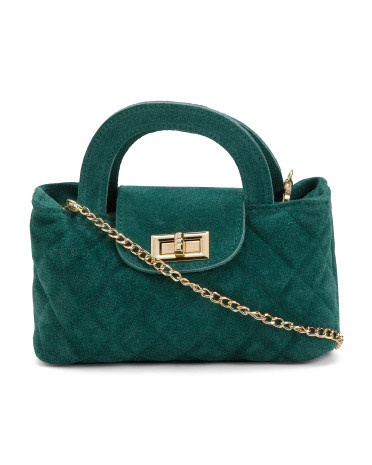 Made In Italy Suede Quilted Bag | TJ Maxx