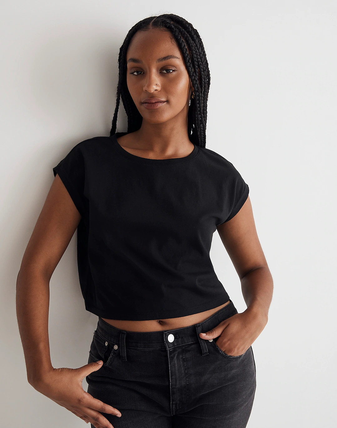 Crewneck Cropped Muscle Tank | Madewell