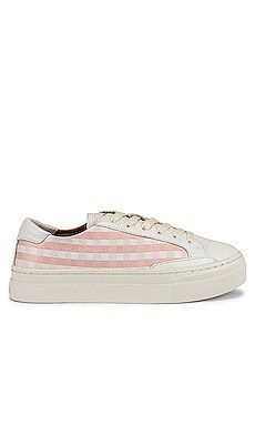 Soludos Check Mate Ibiza Platform Sneaker in Peach from Revolve.com | Revolve Clothing (Global)