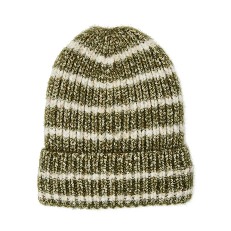 Time and Tru Women’s Stripe Knit Beanie Hat | Walmart (US)
