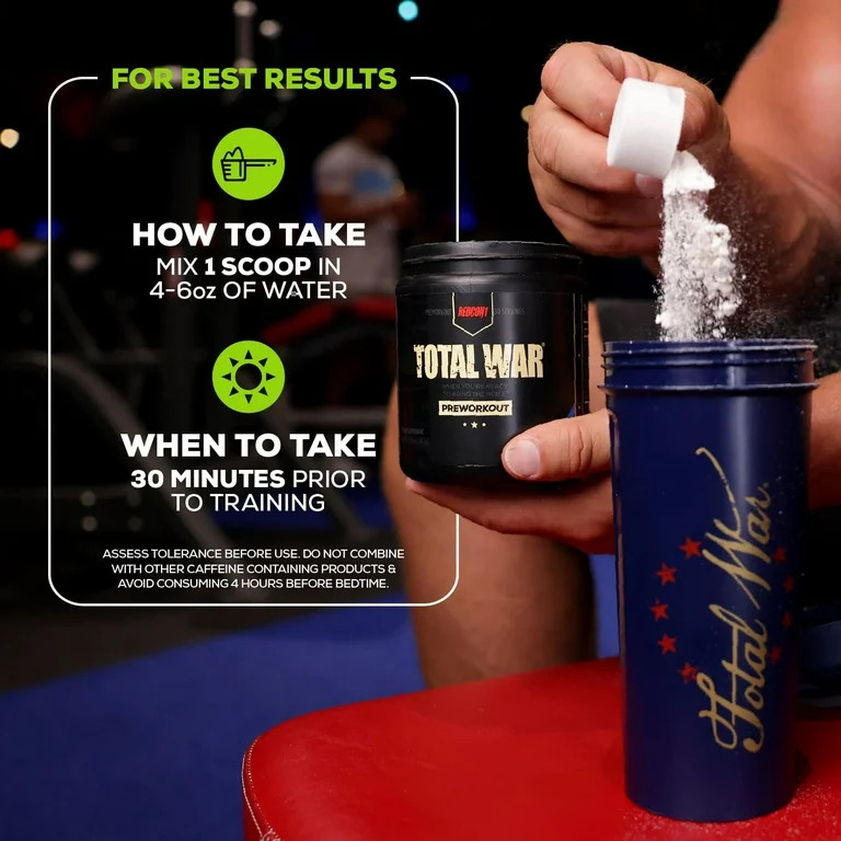 REDCON1 Total War Pre-Workout Powder Beta-Alanine & Citrulline Malate, Sour Gummy Bear, 20 Servin... | Walmart (US)