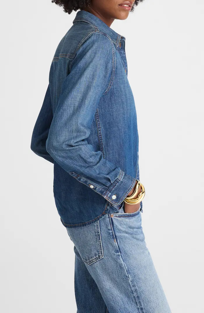 Tuckable Denim Button-Up Shirt | Nordstrom
