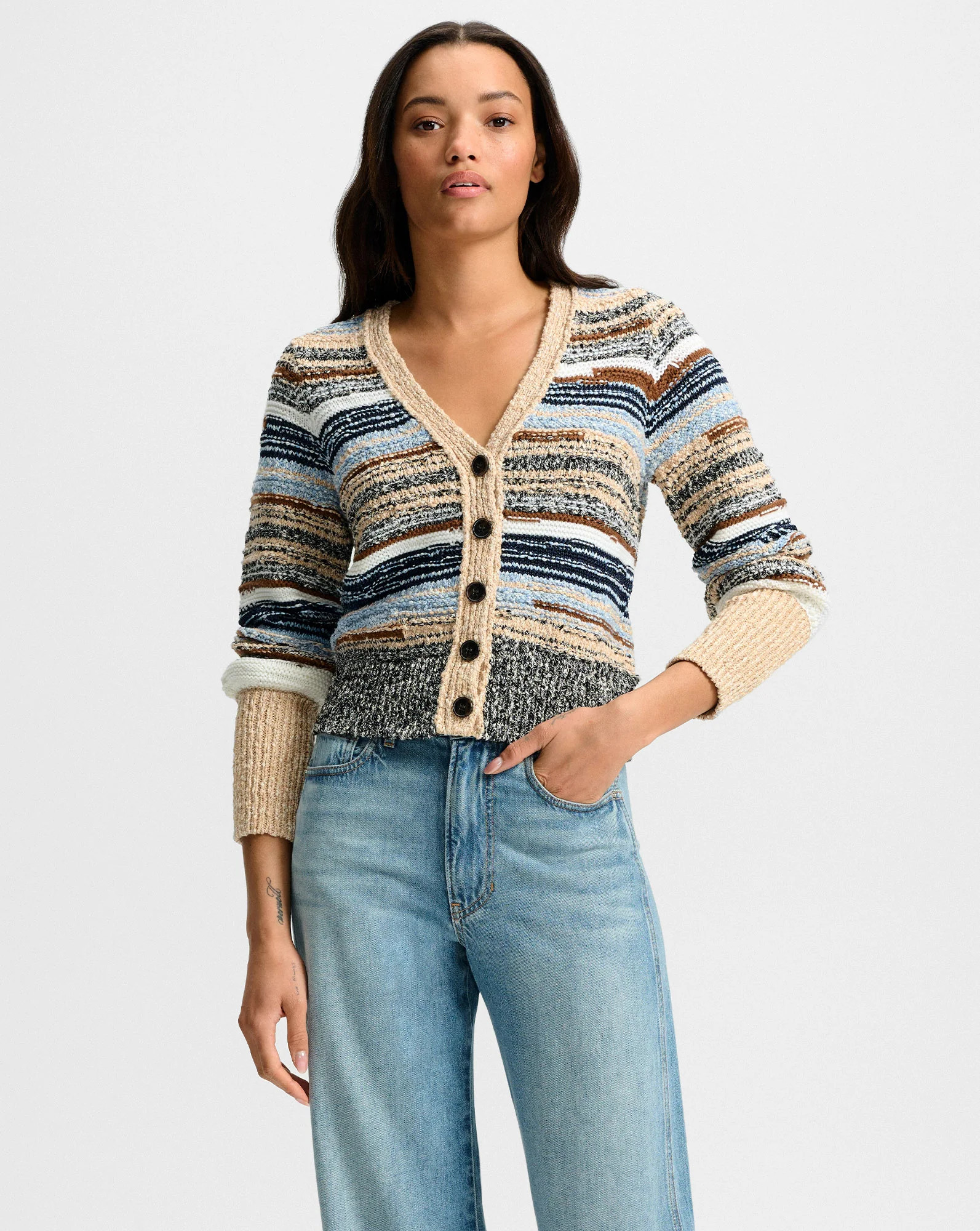 Cecily Wool-Blend Cardigan | Veronica Beard
