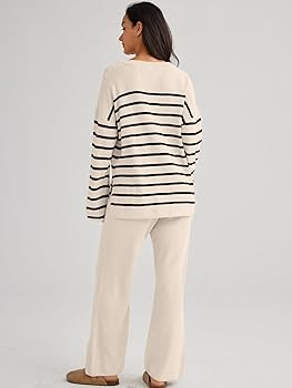 LILLUSORY Women's 2 Piece Lounge Sets Oversized Slouchy Matching Sets Cozy Knit Sets | Amazon (US)