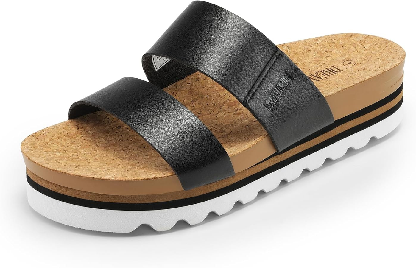 DREAM PAIRS Women's Platform Wedge Sandals with Arch Support, Comfortable Beach Slip-on Flat Sand... | Amazon (US)