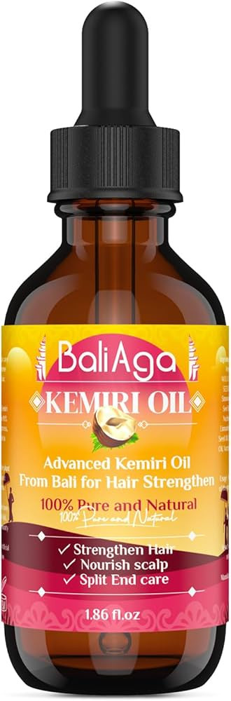 Kemiri Oil Hair Care Essential Oil, From Bali For Strengthen Hair, Nourish Scalp, Split End Care ... | Amazon (US)