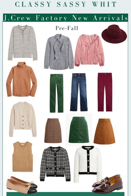 Cannot get enough of these preppy classic fall pieces from J.Crew Factory! Plenty of tweed lady jackets bow tie blouses corduroy straight pants & skirts and preppy loafers 

#LTKsalealert #LTKSeasonal #LTKstyletip