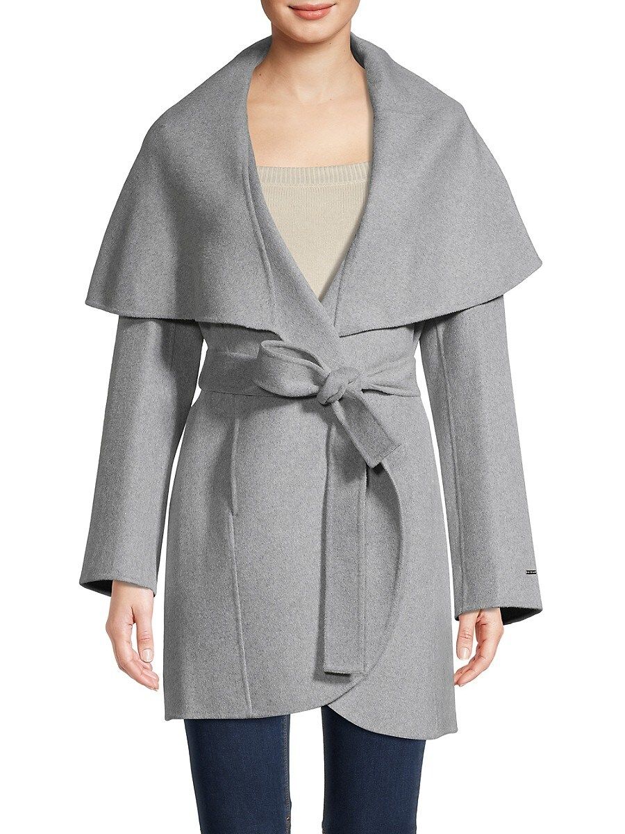 Tahari Women's Marilyn Double-Face Wool-Blend Coat - Heather Grey - Size XL | Saks Fifth Avenue OFF 5TH