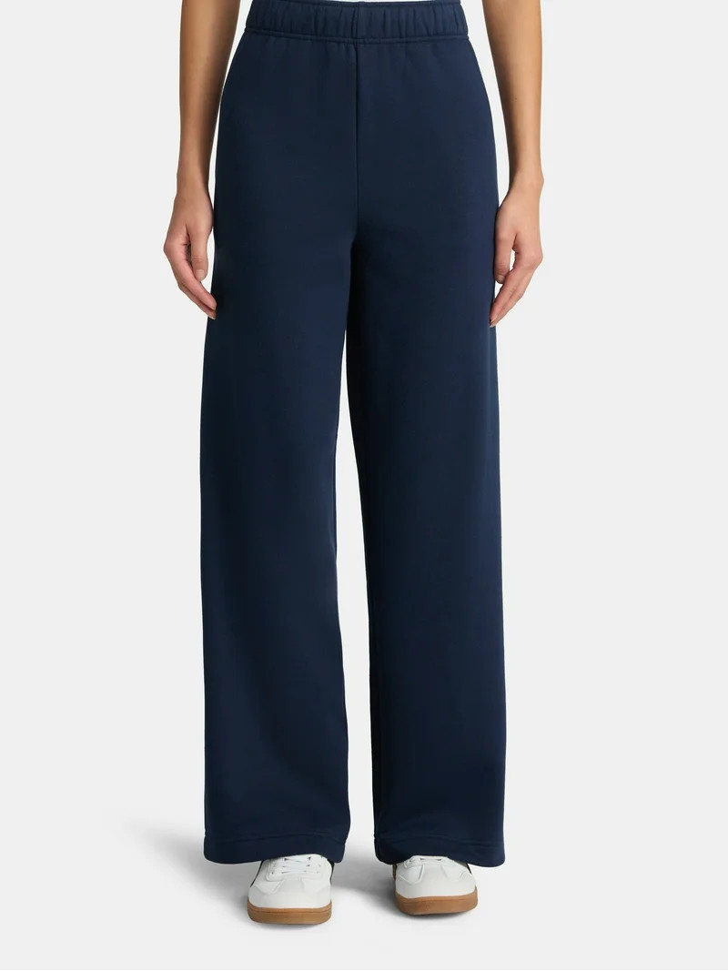 No Boundaries Soft Fleece Wide Leg Pants, 30” Inseam, 1 or 2-Pack, Women’s XXS-4X | Walmart (US)
