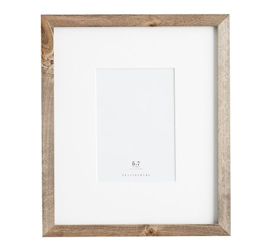 Wood Gallery Single Opening Frame, 5x7 - Gray | Pottery Barn (US)