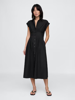 Poplin Midi Shirtdress | Gap (US)
