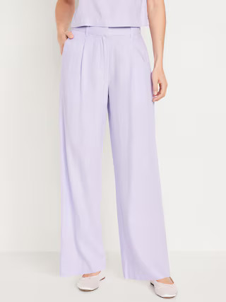 Extra High-Waisted Linen-Blend Wide-Leg Taylor Pants | Old Navy (US)