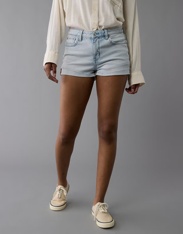 AE Stretch Denim Perfect Shortie | American Eagle Outfitters (US & CA)