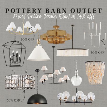 CLICK FIRST PHOTO FOR POTTERY BARN ONLINE OUTLET!
Open box chandelier and pendants! 

#LTKhome #LTKsalealert #LTKstyletip