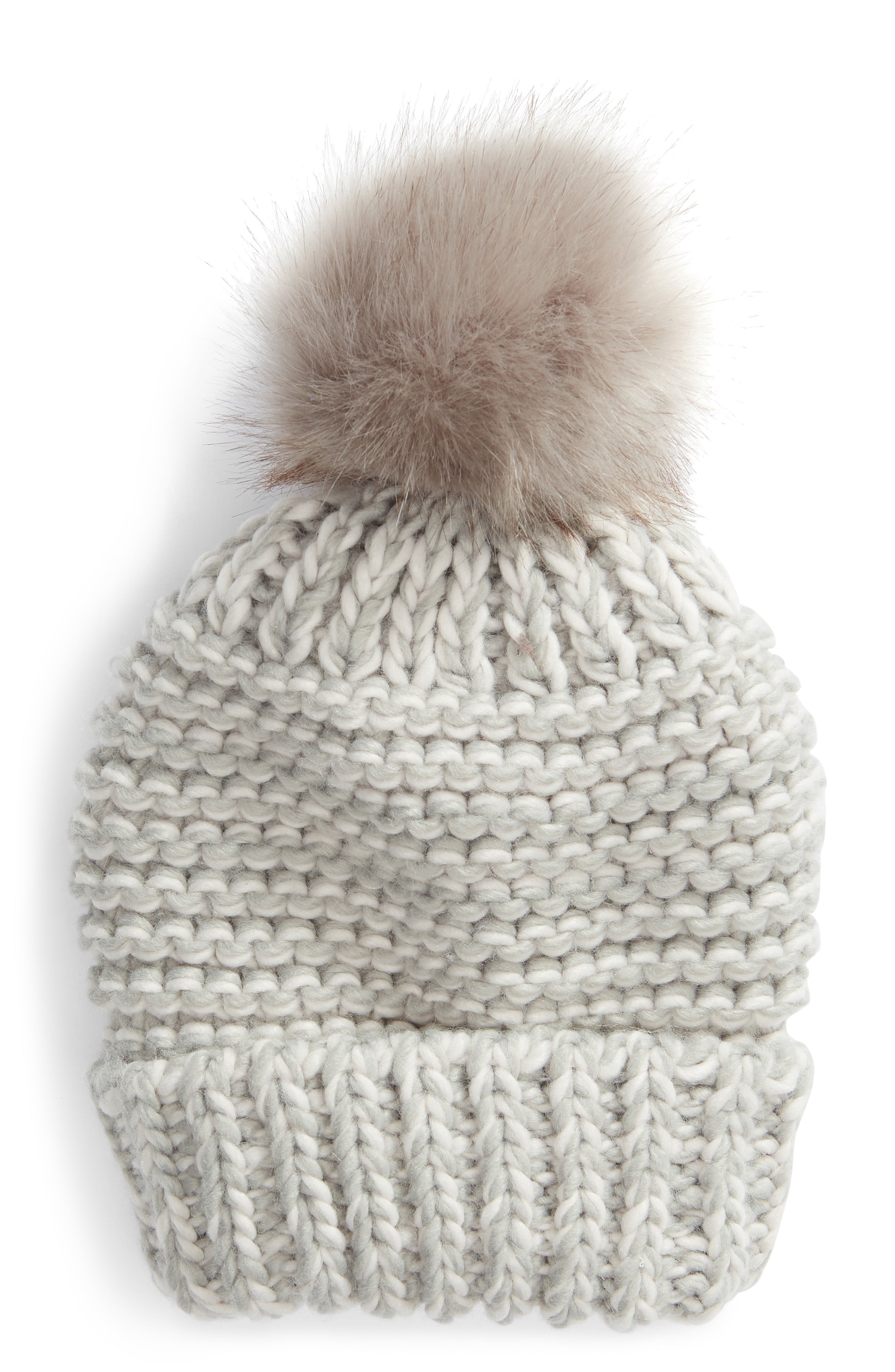 Free People Skyline Faux Fur Pom Beanie | Nordstrom