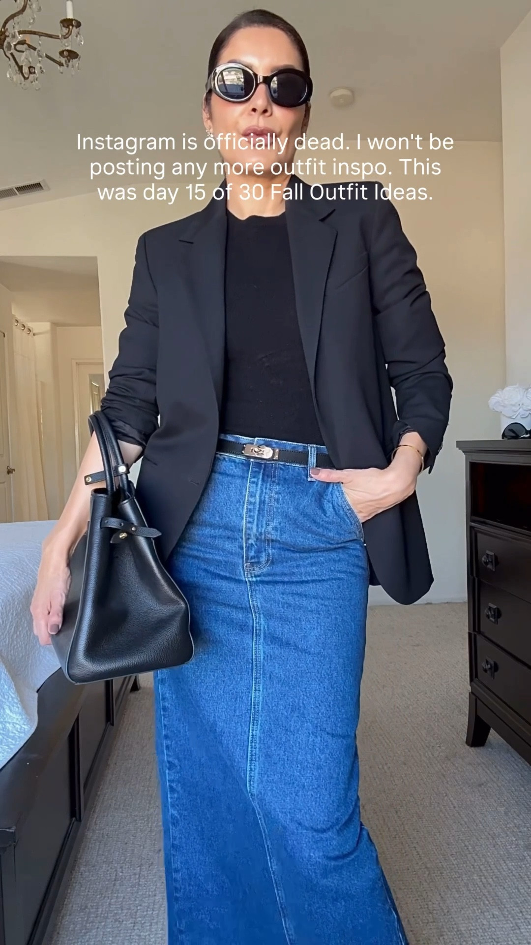 I am done. 
Apparently is all about the hook. Did it work?? 
You are here, so I guess yes.

I’ve been working hard on my content, but let’s be real — the algorithm isn’t. So I’m done overthinking it. Simple music, simple edit, just the outfit. Easy fall look.

➡️OUTFIT DETAILS
-cashmere sweater size S @onequince 
-skirt- size 2 Regular, I need to size up to a 4 
-boots tts
-adidas samba sneakers - tts
-bag @demellierlondon 

➡️Here are my body measurements for your reference:
Bra: 32C (81 cm)
Waist:26” (66 cm)
Hips: 38” (96.5 cm)
Height: 5’7” (170 cm)

➡️ Comment SHOP below to receive a DM with the link to this post on my LTK ⬇ 

Visit my Lkt profile and my blog TheAllureEdition.com for more outfit ideas 💡 

#ootd #fashionreels  #outfitinspo #over40fashion