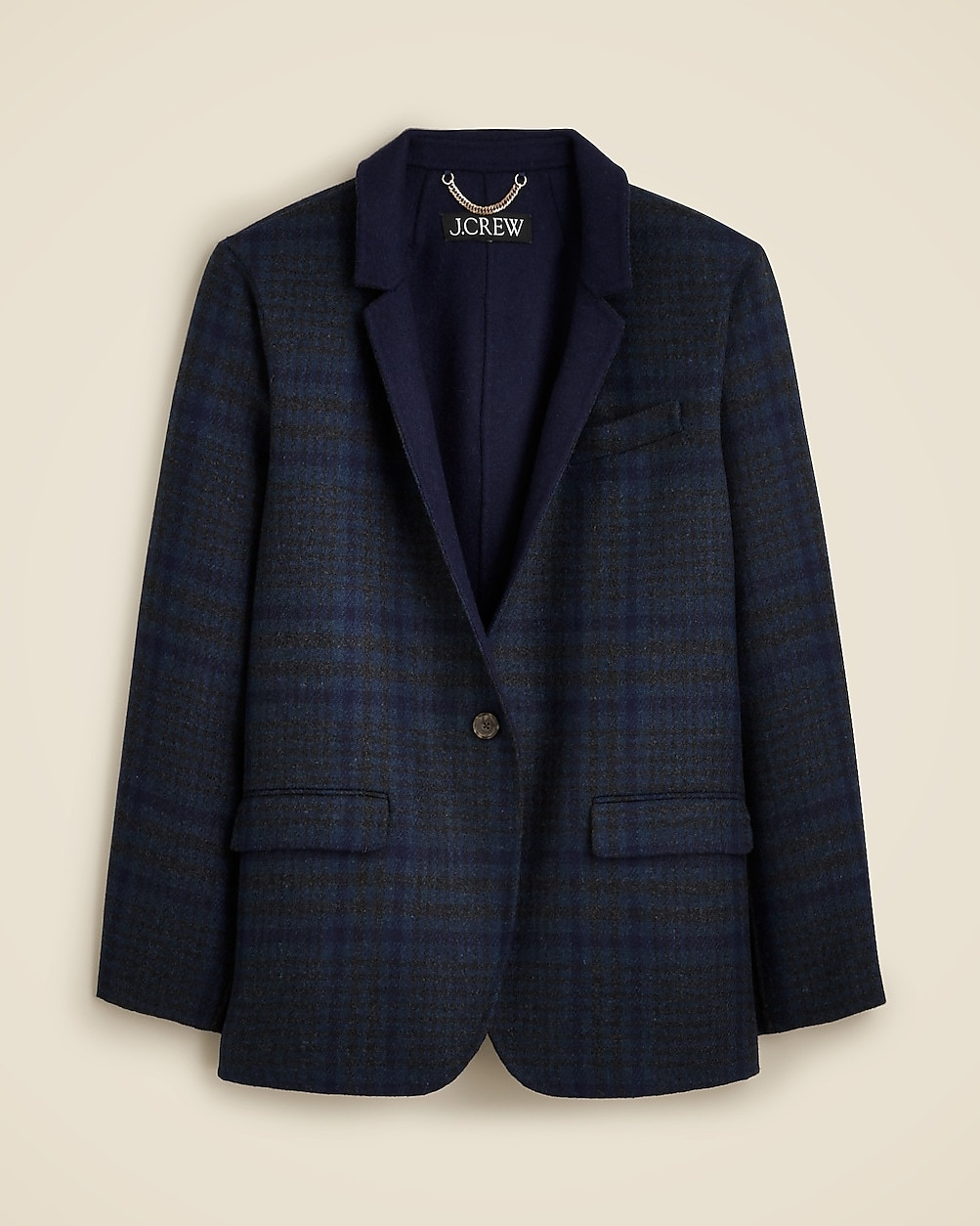 Leighton blazer-jacket in plaid double-faced wool blend | J. Crew US