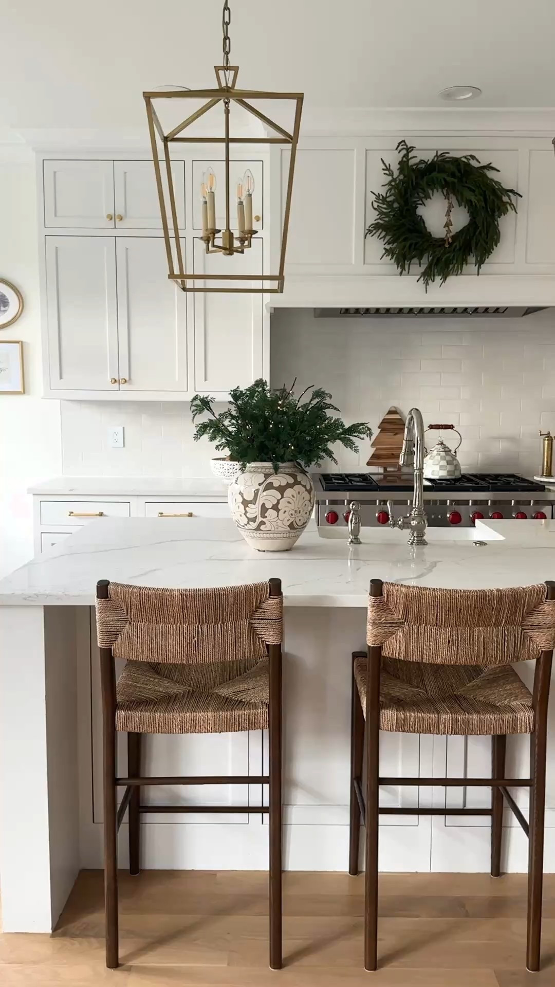 Neutral and classic kitchen decorated for Christmas. The really show stopper is my new vase! 

#LTKCyberWeek #LTKSeasonal #LTKHoliday