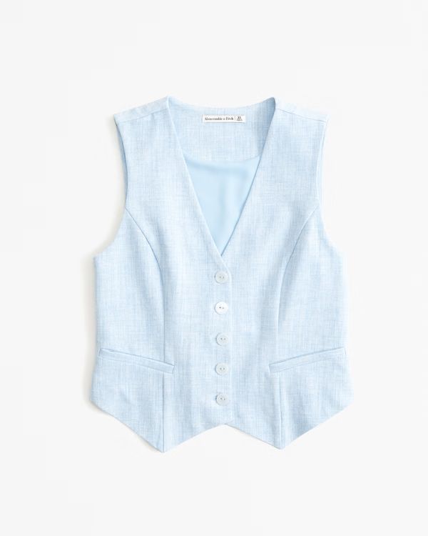 The A&F Mara Tailored Vest V-Neck Set Top | Abercrombie & Fitch (US)