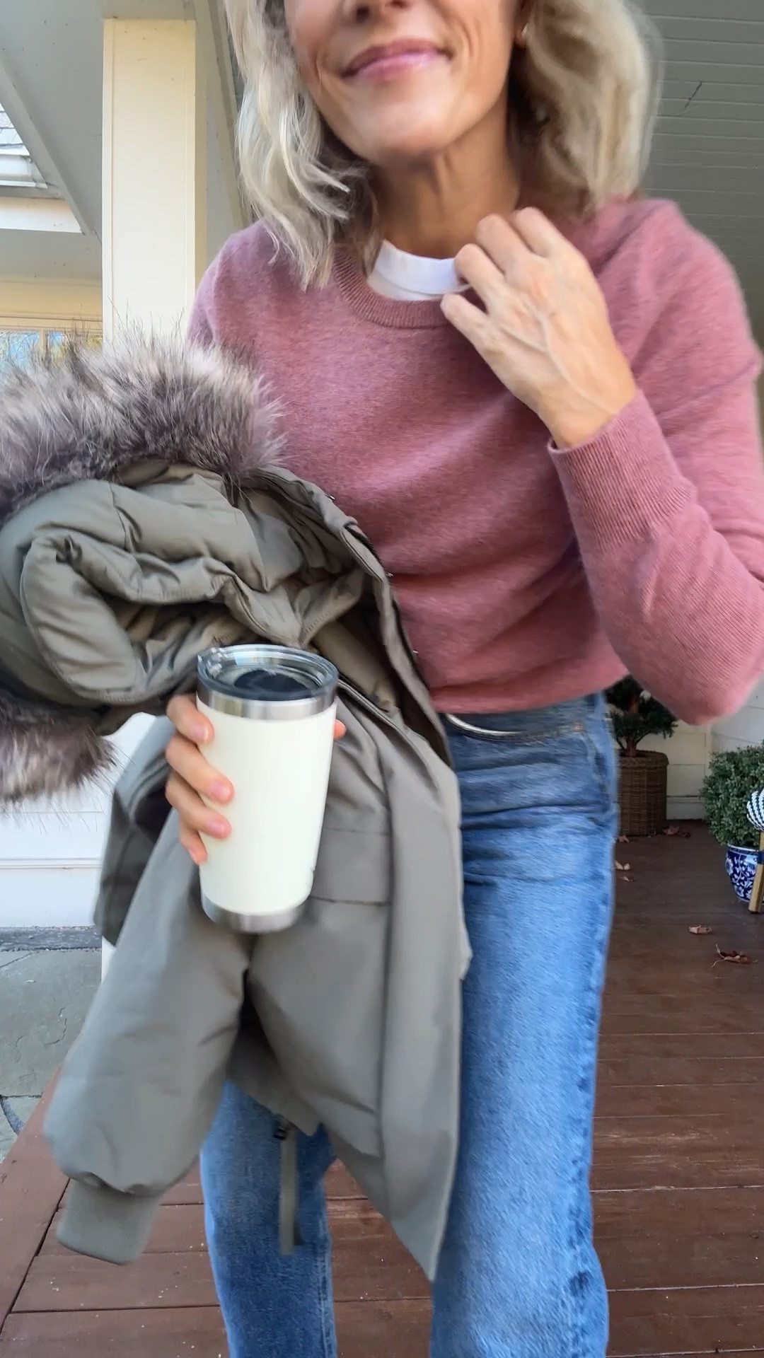 Wearing my regular size small in the $50 cashmere sweater, $150 down parka jacket ~ also linked the longer length! Clogs are true to size and the cushioned footbed makes them insanely comfortable.  Linked more @onequince favorites too!  #quincepartner @Shop.LTK #liketkit


#LTKFindsUnder100 #LTKSeasonal #LTKOver40