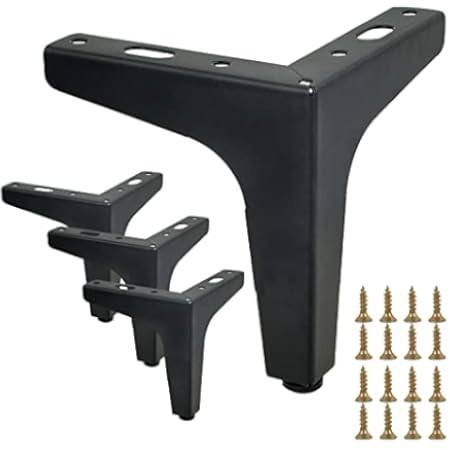 Furniture Legs 4 inches, Set of 4 Triangle Furniture Feet Modern Style Furniture Sofa Legs, Heavy Du | Amazon (US)